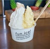 代々木公園の「fun. ice!」でとうもろこし、焦がしキャラメル、プレミアムミルク、スイカ、うれしの紅茶、なつめ。