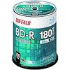 バッファロー ブルーレイディスク BD-R 1回録画用 25GB 100枚 スピンドル 片面1層 1-6倍速 ホワイトレーベル RO-BR25V-100PW/N