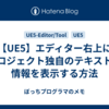 【UE5】エディター右上にプロジェクト独自のテキスト・情報を表示する方法