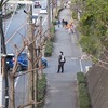 登校の風景：０の日　５年生はナップで登校