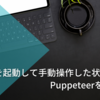 Chromeを起動して手動操作した状態からPuppeteerを実行する