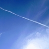二人弓道〰️✈️真っ白な飛行機雲〰️気持ちいい