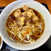 みのがさ神田和泉町店（秋葉原）ミニカレーセット〔温そば〕＋ゲソ天