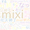 　Twitterキーワード[mixi]　05/18_18:03から60分のつぶやき雲