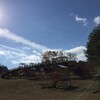 山の上にある公園とお城