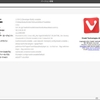 Vivaldiブラウザアップデート　バージョン1.0.94.2
