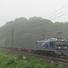 霧雨の中を走る貨物列車＆渋谷の学食