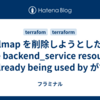  urlmap を削除しようとしたら The backend_service resource is already being used by がでた