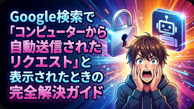 Google検索で「コンピューターから自動送信されたリクエスト」と表示されたときの完全解決ガイド
