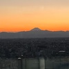 夕景の富士山