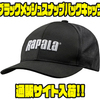 【ラパラ】シンプルデザインの帽子「ブラックメッシュスナップバックキャップ」通販サイト入荷！