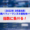 【株式】週間運用パフォーマンス＆保有株一覧（2022.3.25時点） 指数に負ける！