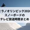 2026年ミラノ・コルティナ冬季オリンピック スノーボードの開催日はいつ？フリースタイル種目・日本の放送時間まとめ｜どこで見られる？