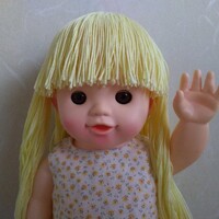 柔軟剤でも直らないので 100均の糸でぽぽちゃんの髪の毛を植毛してみた 石鹸のすゝめ