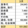 3月の生活費